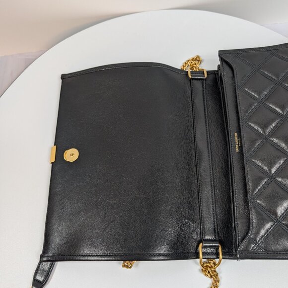 Saint Laurent YSL Black Quilted Leather Niki Shoulder Bag - Picture 8 of 16